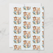 Safari Dieren Wild Eén Baby shower Kaart (Achterkant)