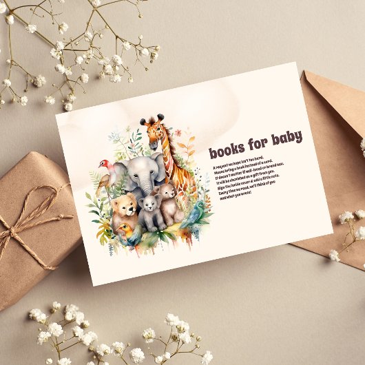 Safari Dieren Wild Eén Baby shower Kaart