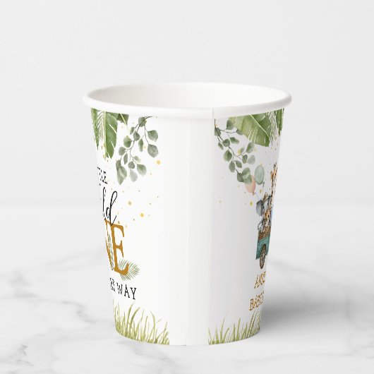 Safari Dieren Wild Eén Baby shower Papieren Bekers (Rechts)