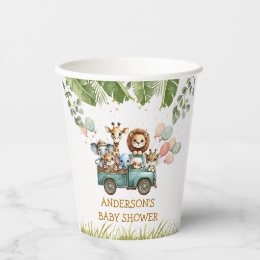 Safari Dieren Wild Eén Baby shower Papieren Bekers (Voorkant)