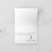 Safari dieren wild één modern Baby shower Bedankkaart (Binnen)