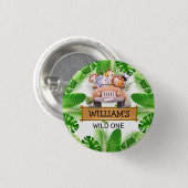 Safari Dieren Wild Een Verjaardag Ronde Button 3,2 Cm (Voorkant /achterkant)