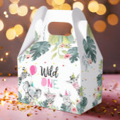 Safari dieren wild een verjaardag roze meisje bedankdoosjes