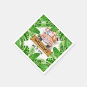 Safari Dieren Wild Een Verjaardag Servet (Hoek)