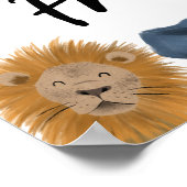 Safari Dieren Wild en Vrij Peuterkamer Poster (Hoek)