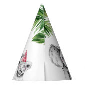 Safari Dieren Wild One Birthday Party Pet Feesthoedjes (Achterkant)