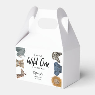 Safari Dieren Wild One is onderweg Baby shower Bedankdoosjes