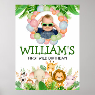 Safari DIEREN Wild One Verjaardag FOTO Poster