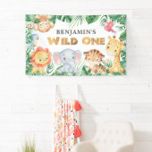 Safari Dieren Wilde 1 1e verjaardag Banner (Insitu)