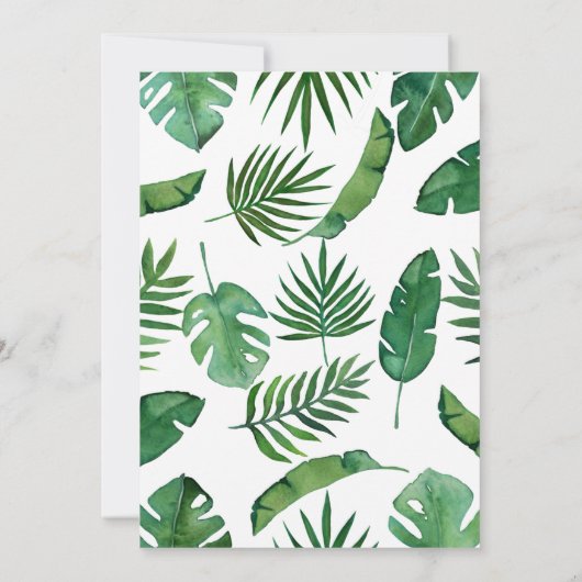 Safari Dieren Wilde 1 1e verjaardag Uitnodiging (Achterkant)