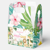 Safari Dieren Wilde Eén eerste verjaardag Bedankdoosjes (Geopend)