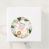 Safari Dieren Wilde Eén eerste verjaardag Bedankjes Labels (In situ)