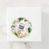 Safari Dieren Wilde Eén eerste verjaardag Bedankjes Labels (In situ)