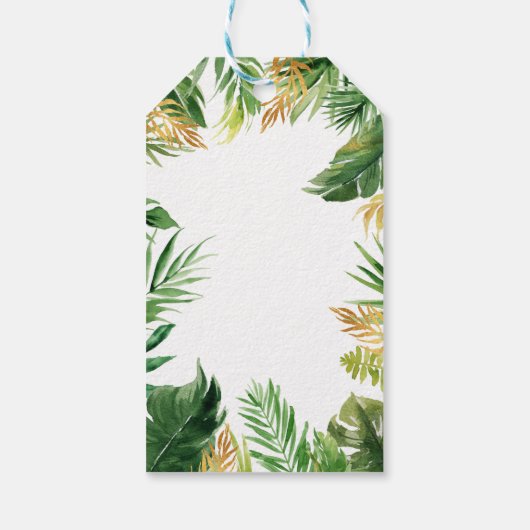 Safari Dieren Wilde Eén eerste verjaardag Cadeaulabel (Achterkant)