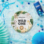 Safari Dieren Wilde Eén eerste verjaardag Papieren Bordje (Feest)