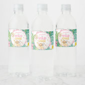 Safari Dieren Wilde Eén eerste verjaardag Waterfles Etiket (Flessen)