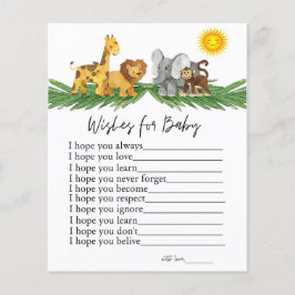 Safari Dieren willen graag Baby shower spelen