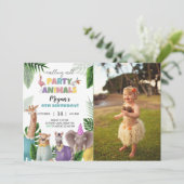 Safari Dieren wordt op zaterdag uitgenodigd met fo Kaart (Staand voorkant)