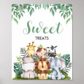 Safari Dieren Zoet Treats teken, Wild ONE Poster (Voorkant)