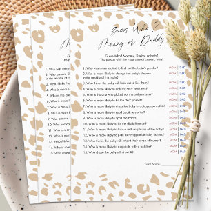 Safari dierenafdrukken, raad eens wie mama of papa