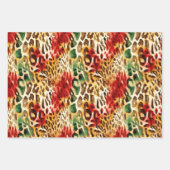 Safari Dierenbont Prints Kleurrijk Inpakpapier Vel (Voorkant)