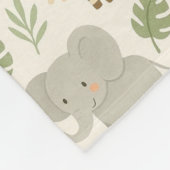 Safari dierenkinderkamer print fleece deken (Hoek)