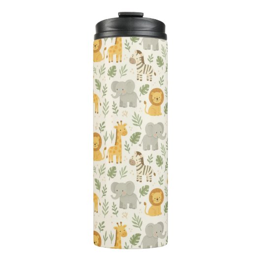 Safari dierenkinderkamer print thermosbeker (Voorkant)