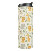 Safari dierenkinderkamer print thermosbeker (Gedraaid links)