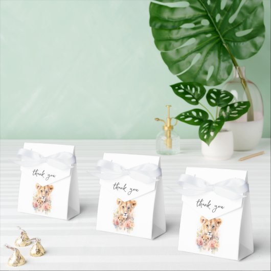 Safari Dierenleeuw Bloemen Moeder Baby shower Bedankdoosjes (Meervoudige)