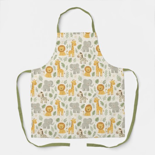 Safari dierennursery print schort (Voorkant)