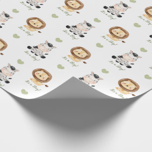 Safari Dierenpakpapier (gepersonaliseerd) Cadeaupapier