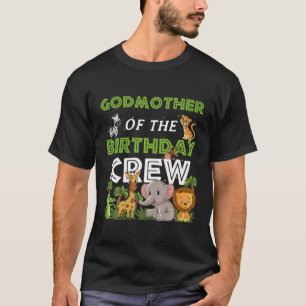 Safari Dierenpark Dieren Godmoeder Verjaardag Crew T-shirt