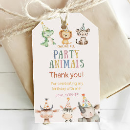 Safari Dierenpark Verjaardagsfeest voor Feestbeest Cadeaulabel