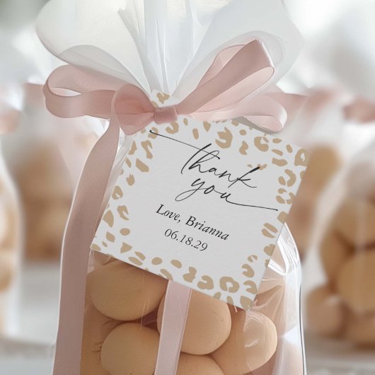 Safari dierenprint Genderneutraal Baby shower Bedankjes Labels