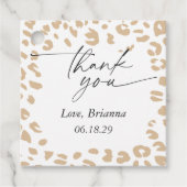 Safari dierenprint Genderneutraal Baby shower Bedankjes Labels (Voorkant)