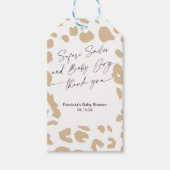 Safari dierenprint Modern Baby shower Favor Cadeaulabel (Voorkant)