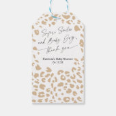 Safari dierenprint Modern Baby shower Favor Cadeaulabel (Achterkant)