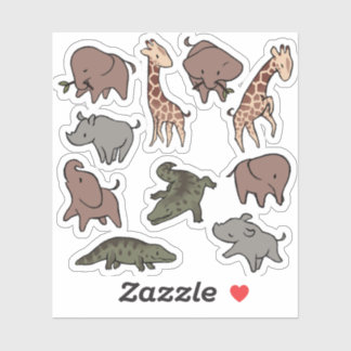 Safari-dierenstickers - olifanten & meer sticker