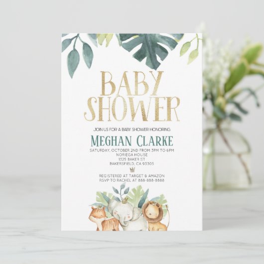 Safari dierentuin Oerwoud Dier Vertrouwd Baby show Kaart (Staand voorkant)