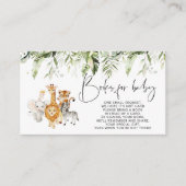 Safari dierentuinen voor baby informatiekaartje (Voorkant)