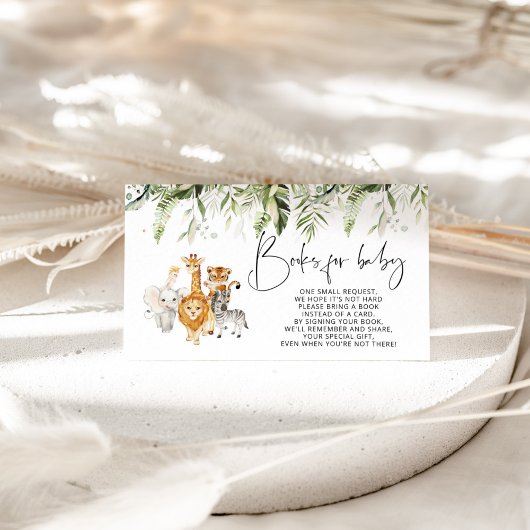 Safari dierentuinen voor baby informatiekaartje