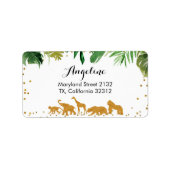 Safari dierlabel etiket (Voorkant)