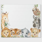 Safari dierlijk verpakkingspapier cadeaupapier (Vlak)