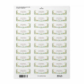 Safari Dierlijke Waterverf Whimsical Baby shower Etiket (Full Sheet)