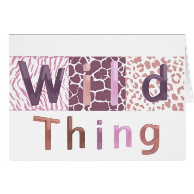Safari Dierprint - Wild Thing (Voorkant Horizontaal)