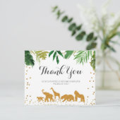 Safari diertje Dank je wel. Bedankkaart (Staand voorkant)