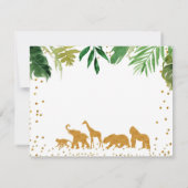 Safari diertje Dank je wel. Bedankkaart (Achterkant)