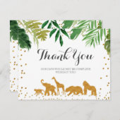 Safari diertje Dank je wel. Bedankkaart (Voorkant / Achterkant)