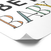 Safari Doodle Dieren Baby shower Welkomstbord Poster (Hoek)