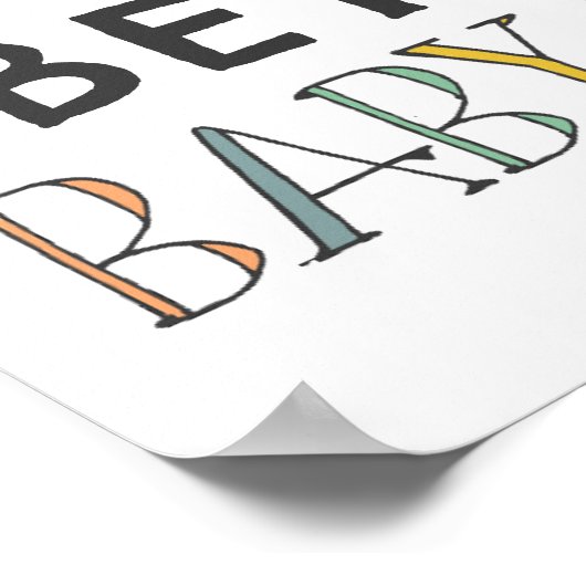 Safari Doodle Dieren Baby shower Welkomstbord Poster (Hoek)